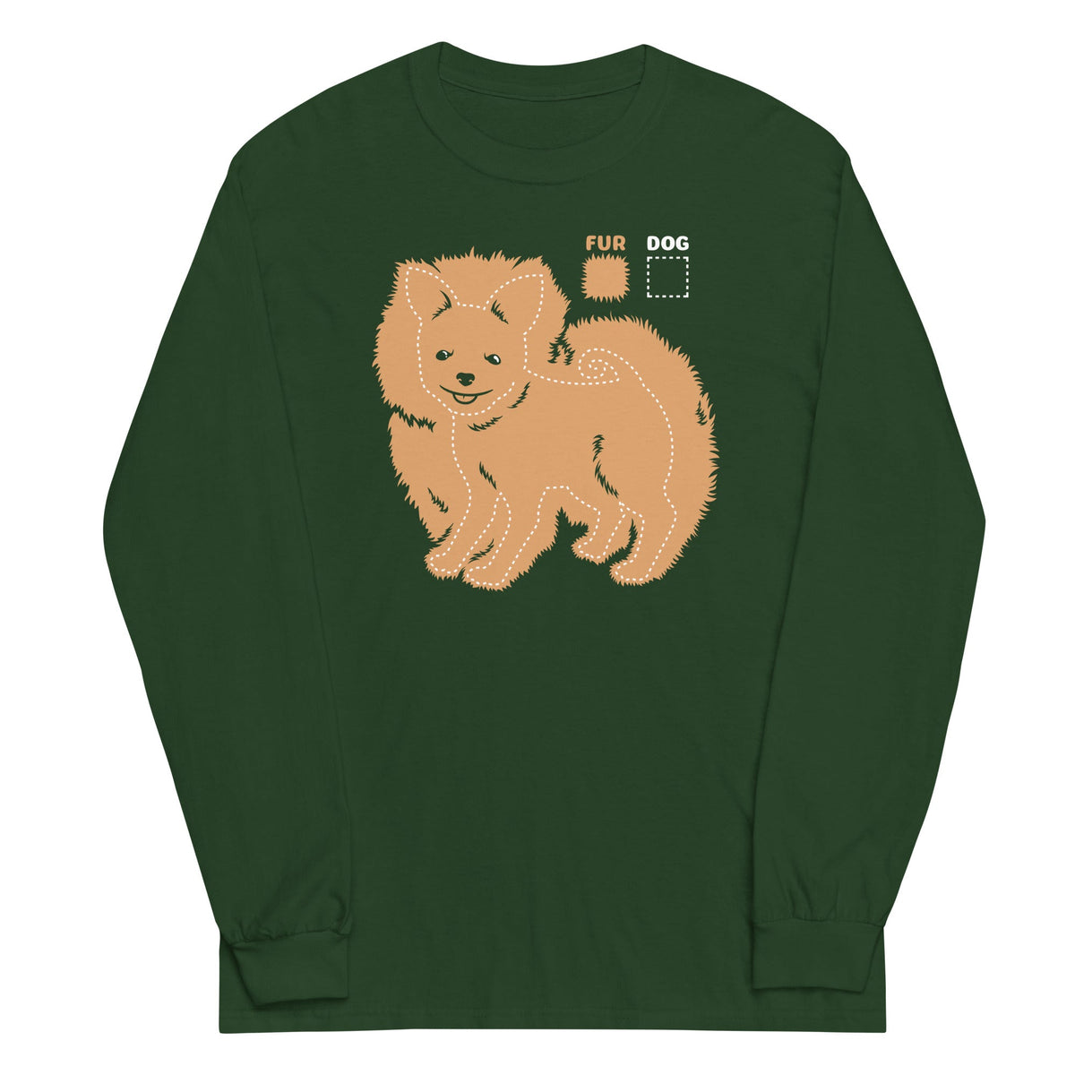 Dog vs Fur Pomeranian Unisex Long Sleeve Tee product image 3