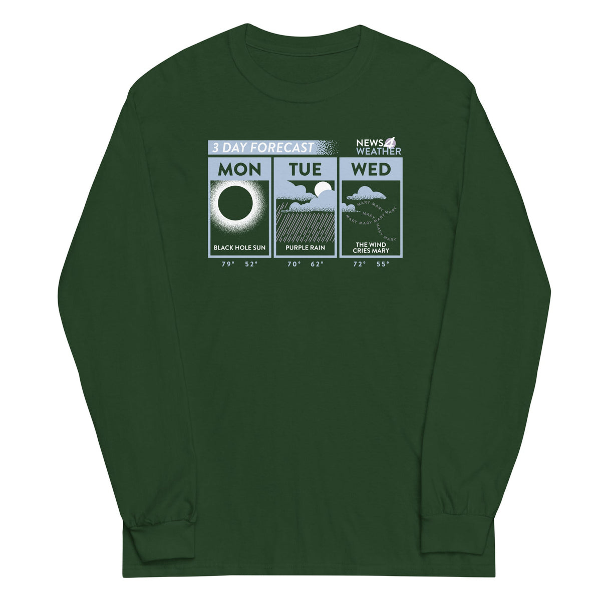 3 Day Forecast Unisex Long Sleeve Tee product image 3