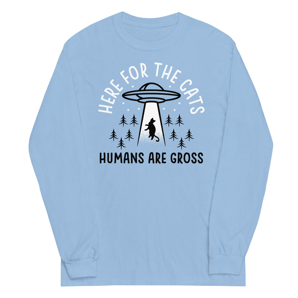 Here For The Cats, Humans Are Gross Unisex Long Sleeve Tee product image 2