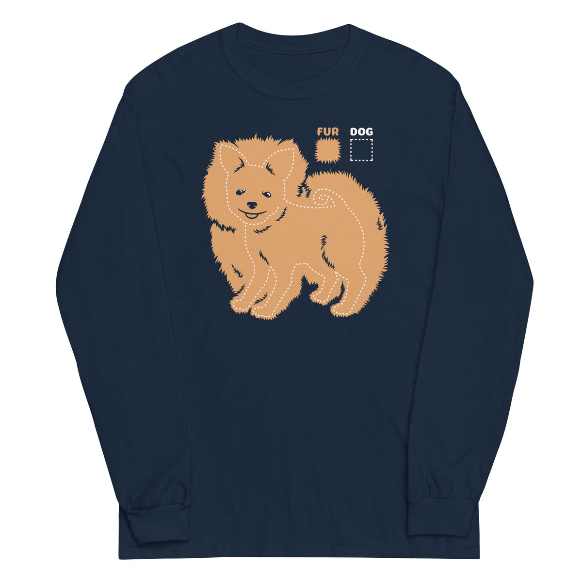 Dog vs Fur Pomeranian Unisex Long Sleeve Tee product image 2