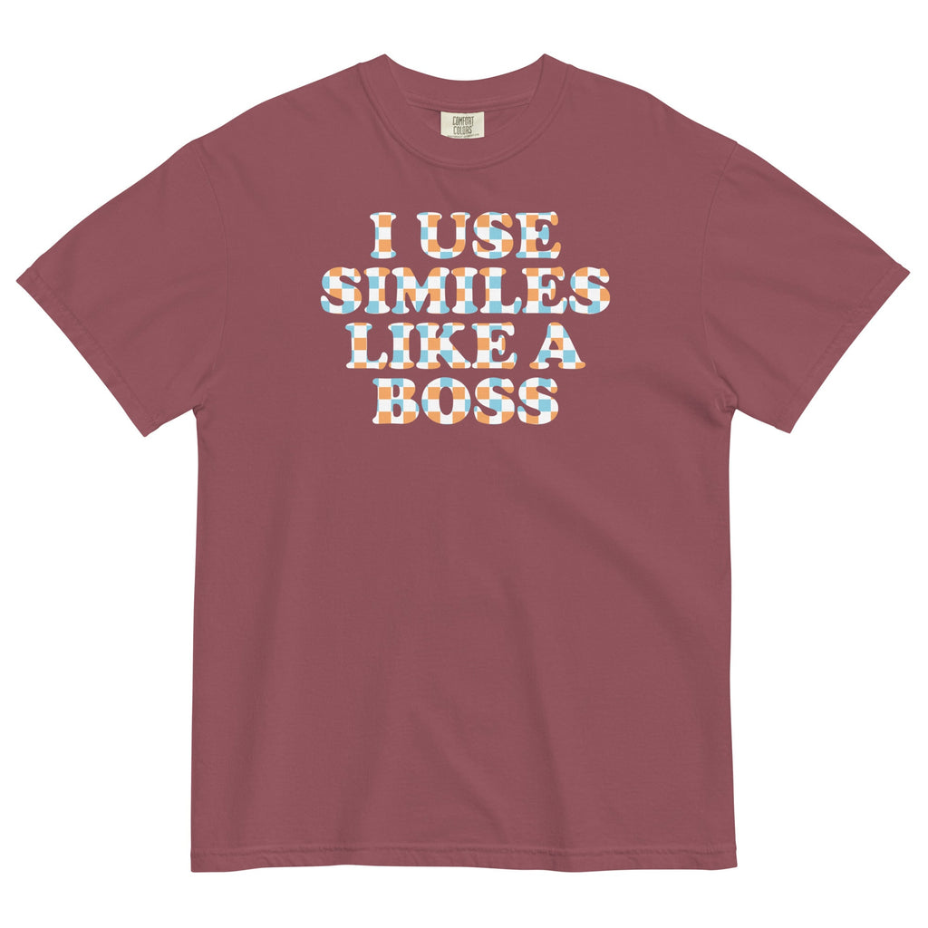 I Use Similes Like A Boss Men's Relaxed Fit Tee product image 3