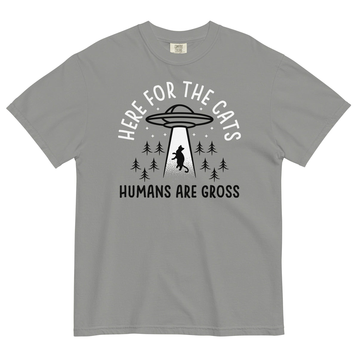 Here For The Cats, Humans Are Gross Men's Relaxed Fit Tee product image 1
