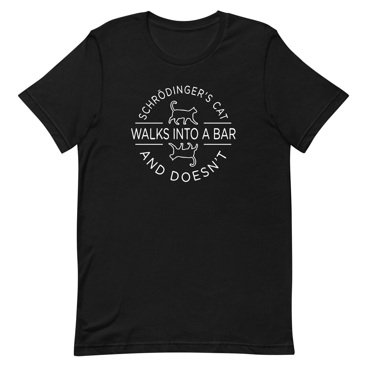 Schrodinger's Cat Walks Into A Bar Men's Signature Tee product image 4