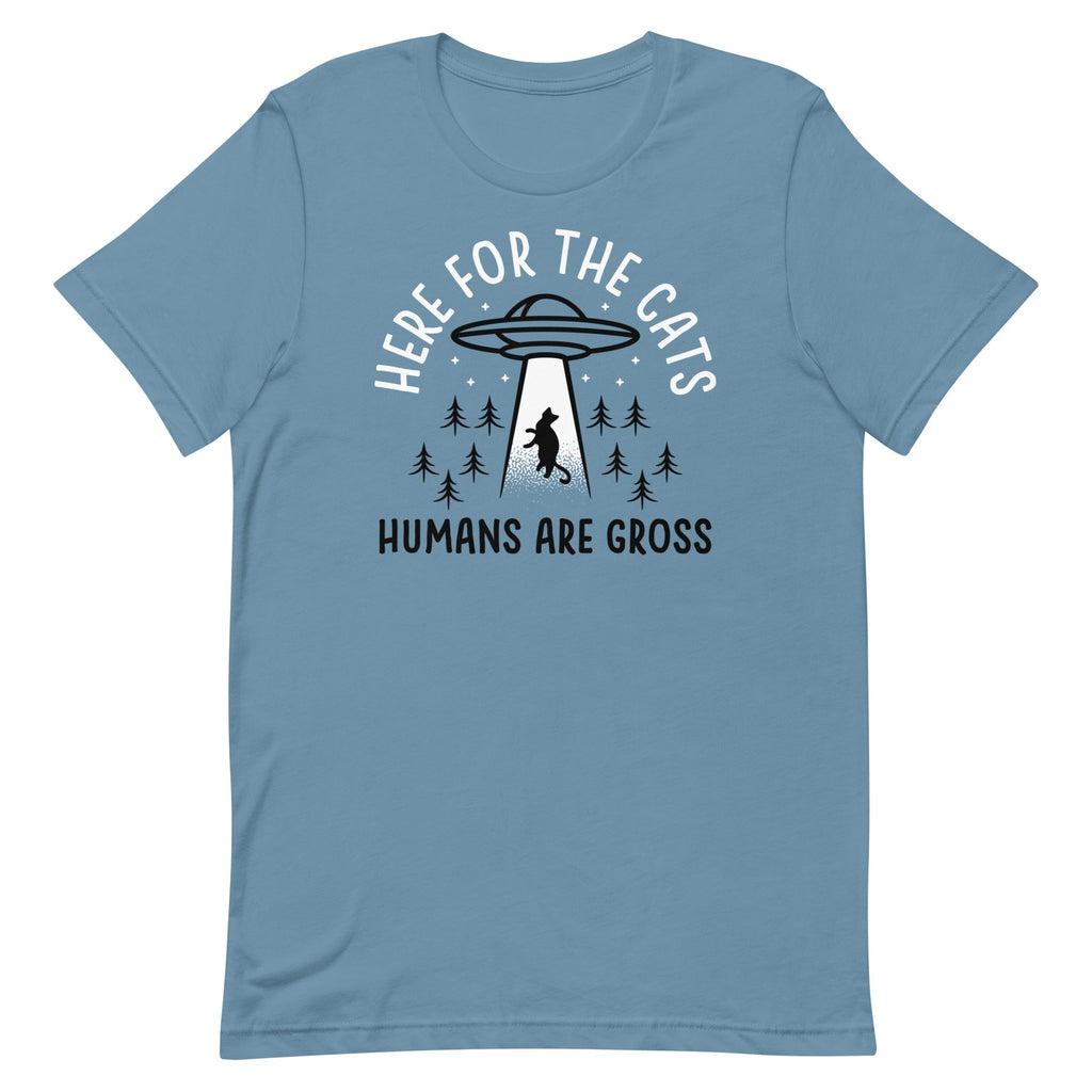 Here For The Cats, Humans Are Gross Men's Signature Tee product image 2