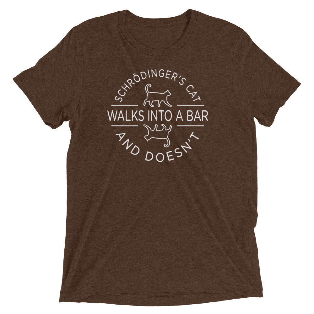 Schrodinger's Cat Walks Into A Bar Men's Tri-Blend Tee product image 3