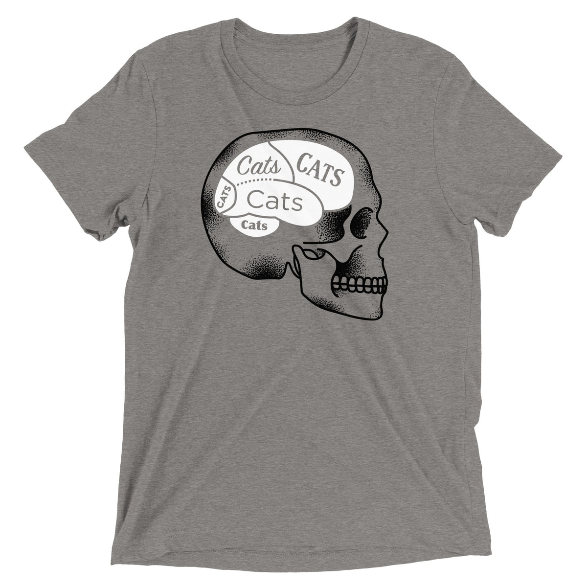 Cats On The Brain Men's Tri-Blend Tee product image 2