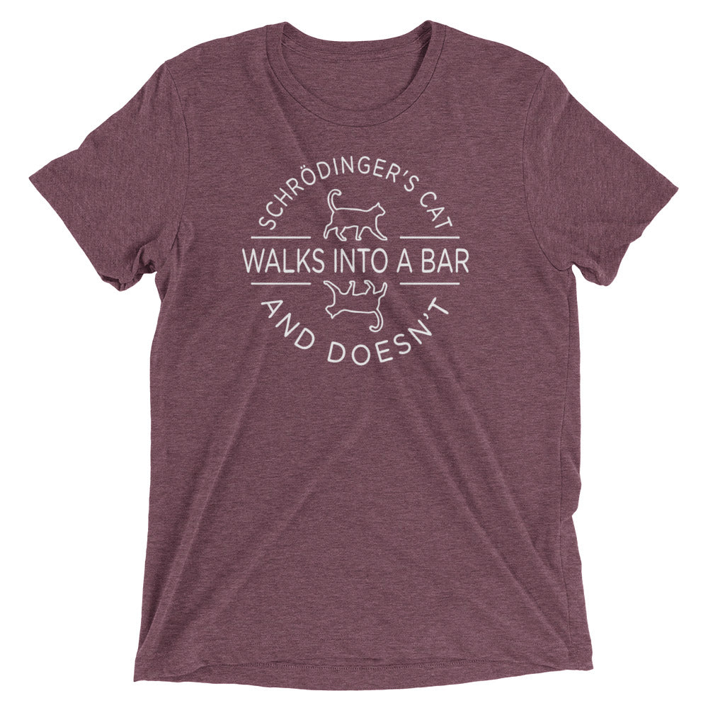 Schrodinger's Cat Walks Into A Bar Men's Tri-Blend Tee product image 4