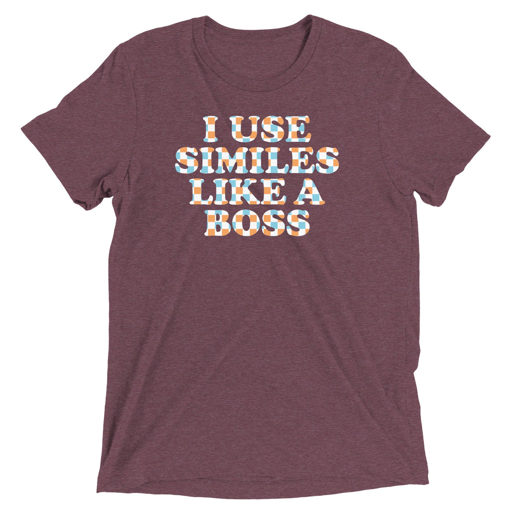 I Use Similes Like A Boss Men's Tri-Blend Tee product image 3