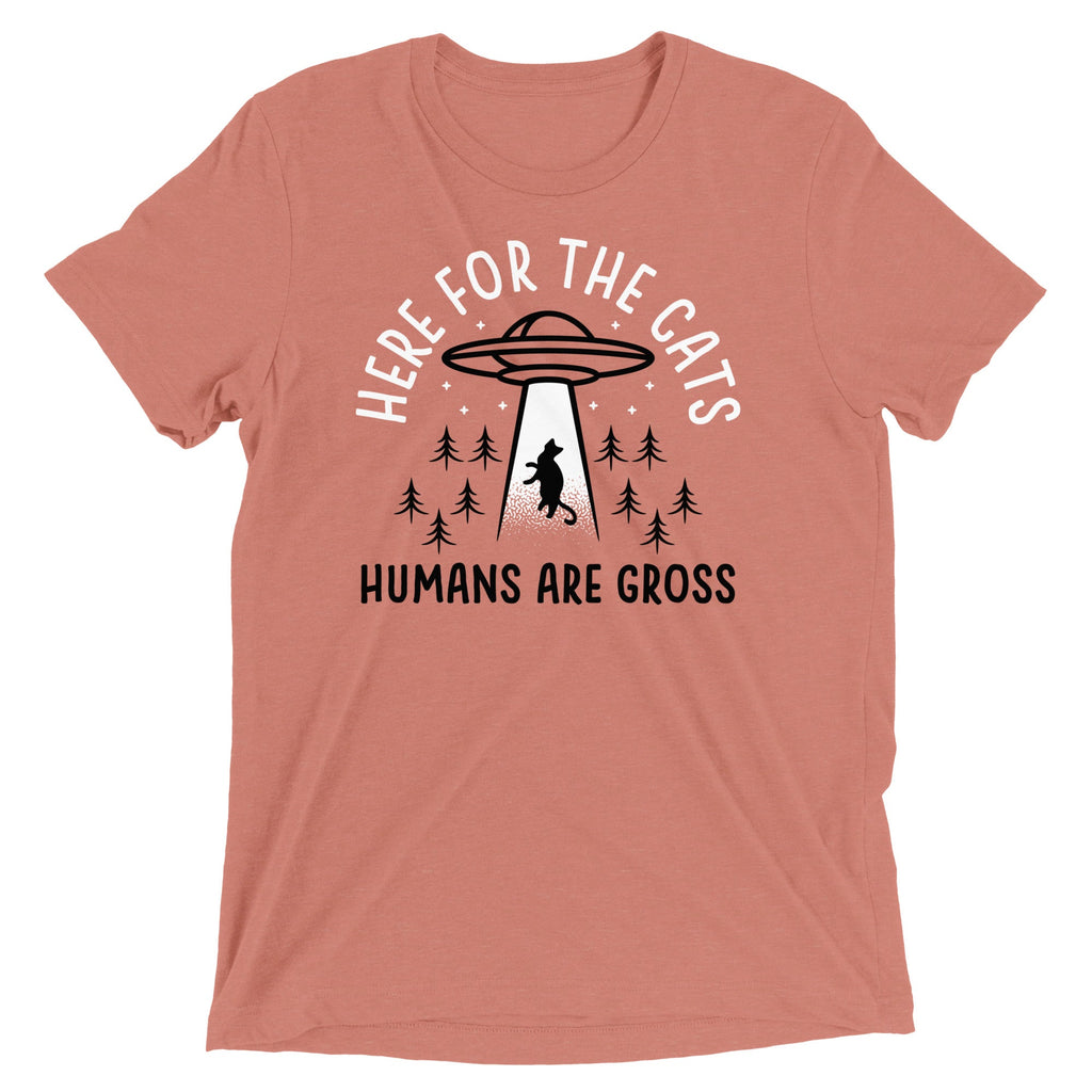 Here For The Cats, Humans Are Gross Men's Tri-Blend Tee product image 3