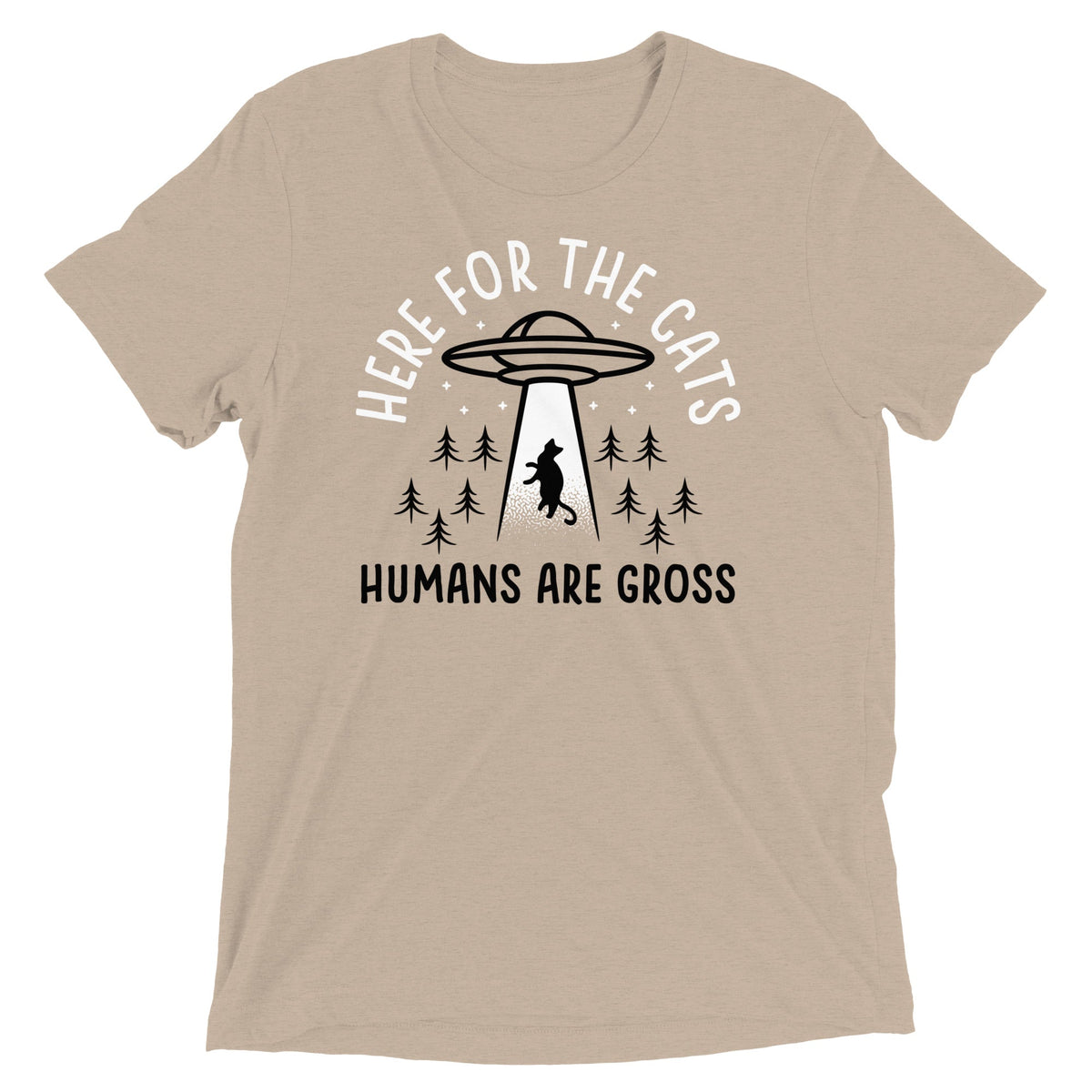 Here For The Cats, Humans Are Gross Men's Tri-Blend Tee product image 4
