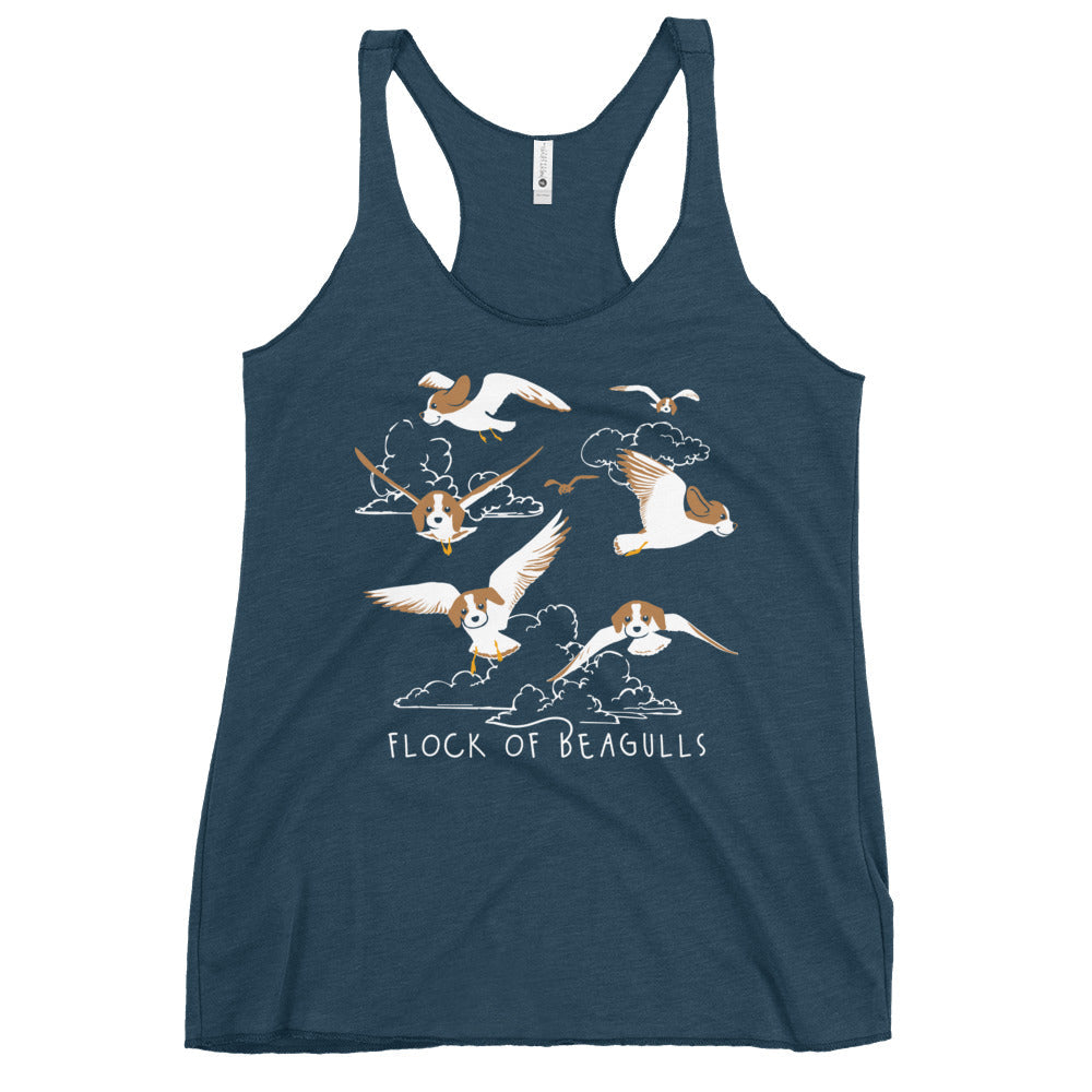 Flock Of Beagulls Women's Racerback Tank