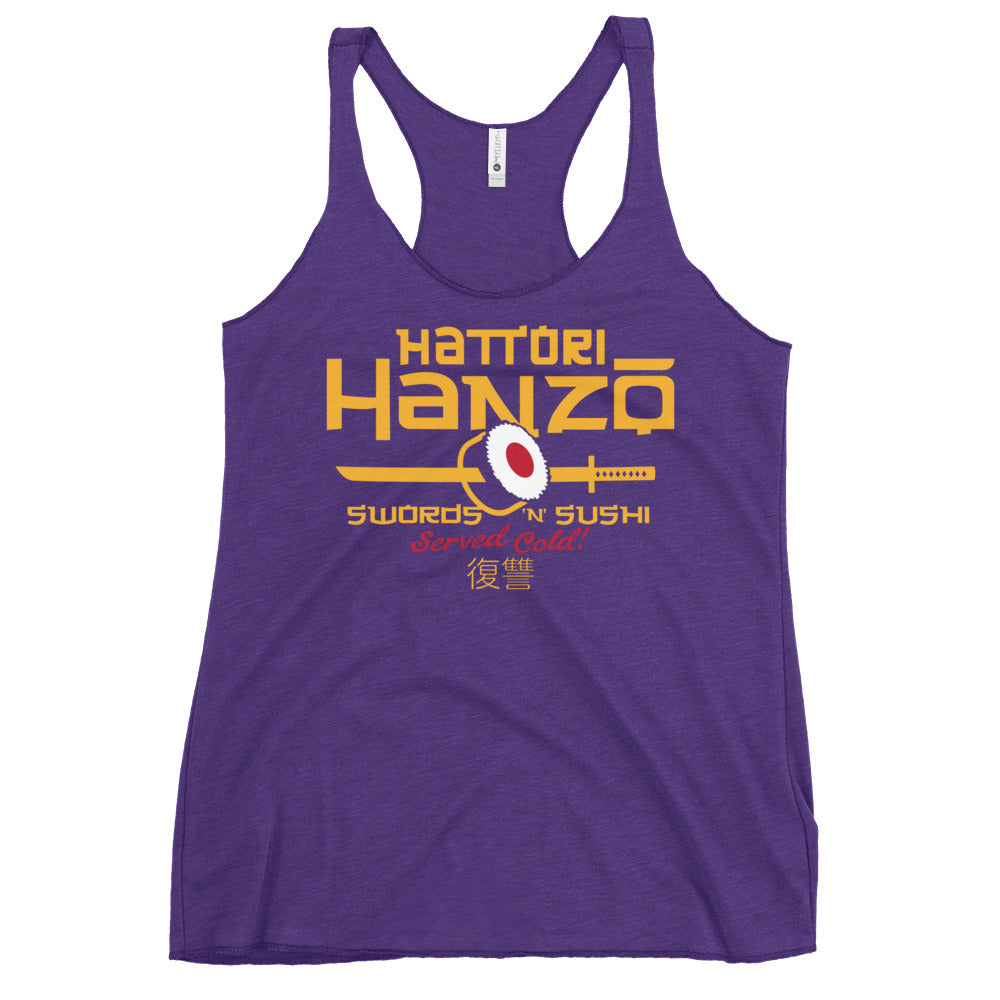 Hattori Hanzo Swords 'n' Sushi Women's Racerback Tank