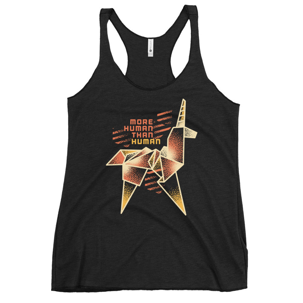 More Human Than Human Women's Racerback Tank