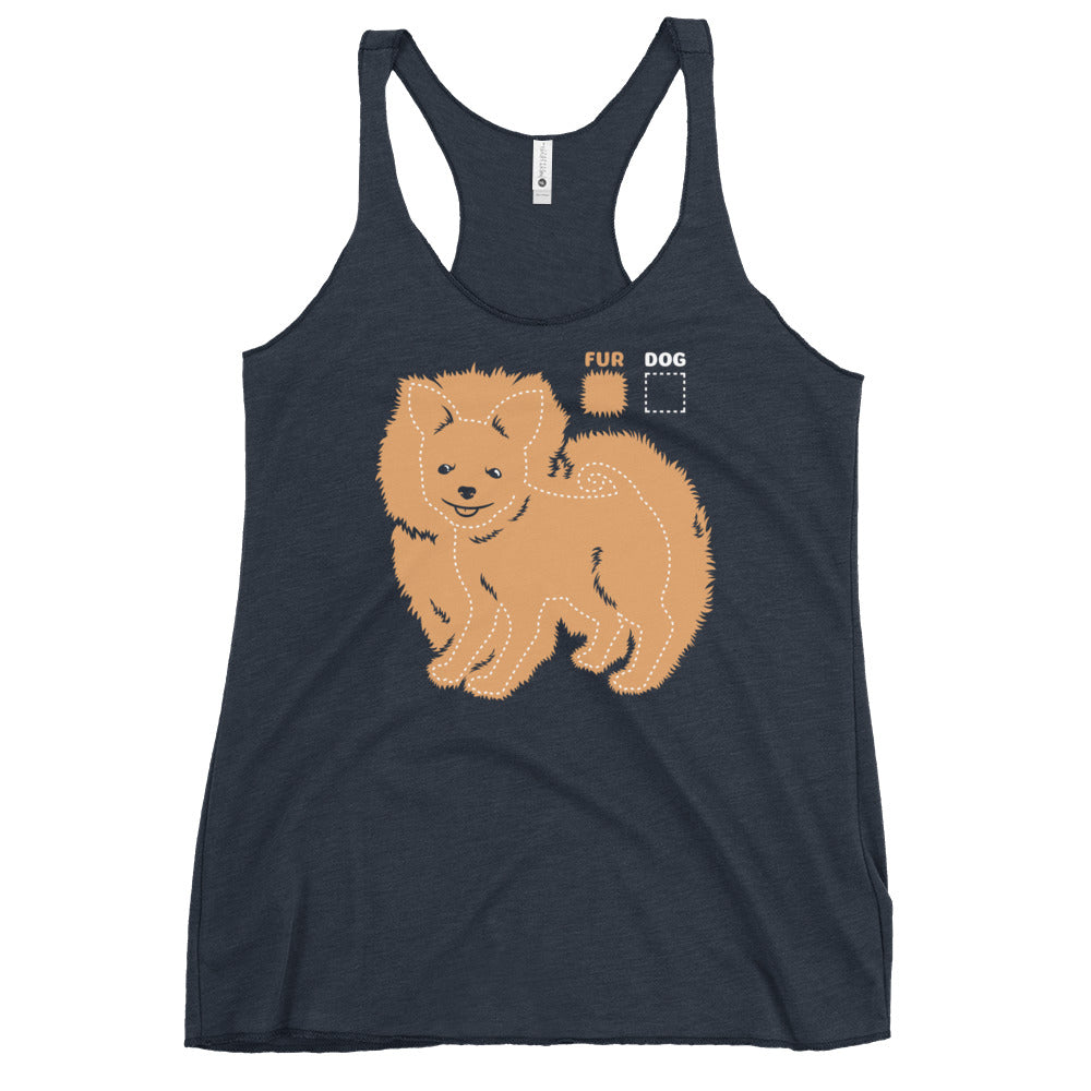 Dog vs Fur Pomeranian Women's Racerback Tank
