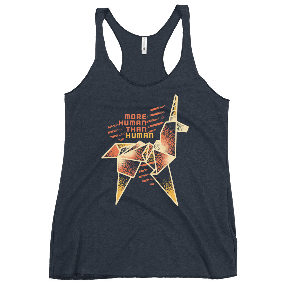 More Human Than Human Women's Racerback Tank