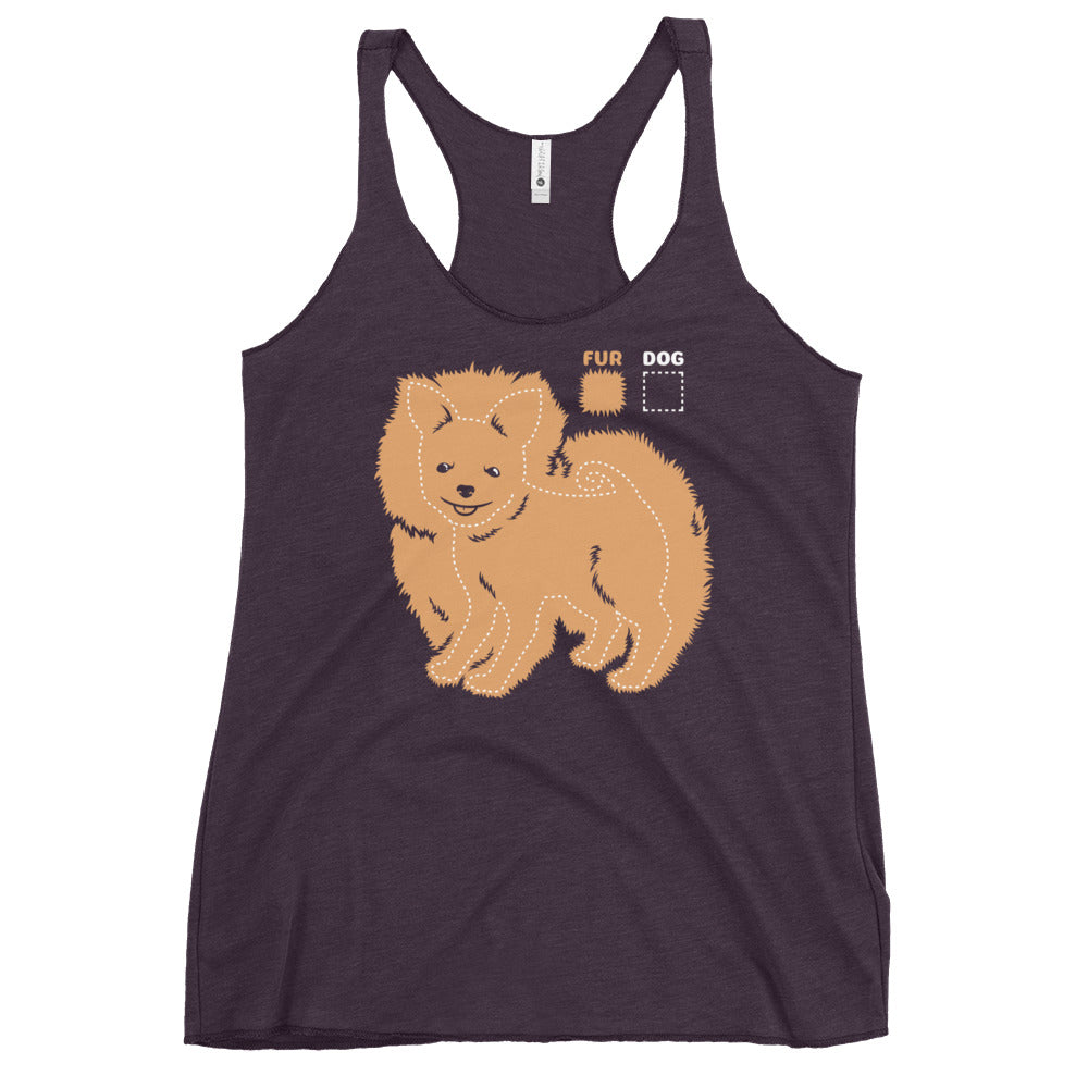 Dog vs Fur Pomeranian Women's Racerback Tank