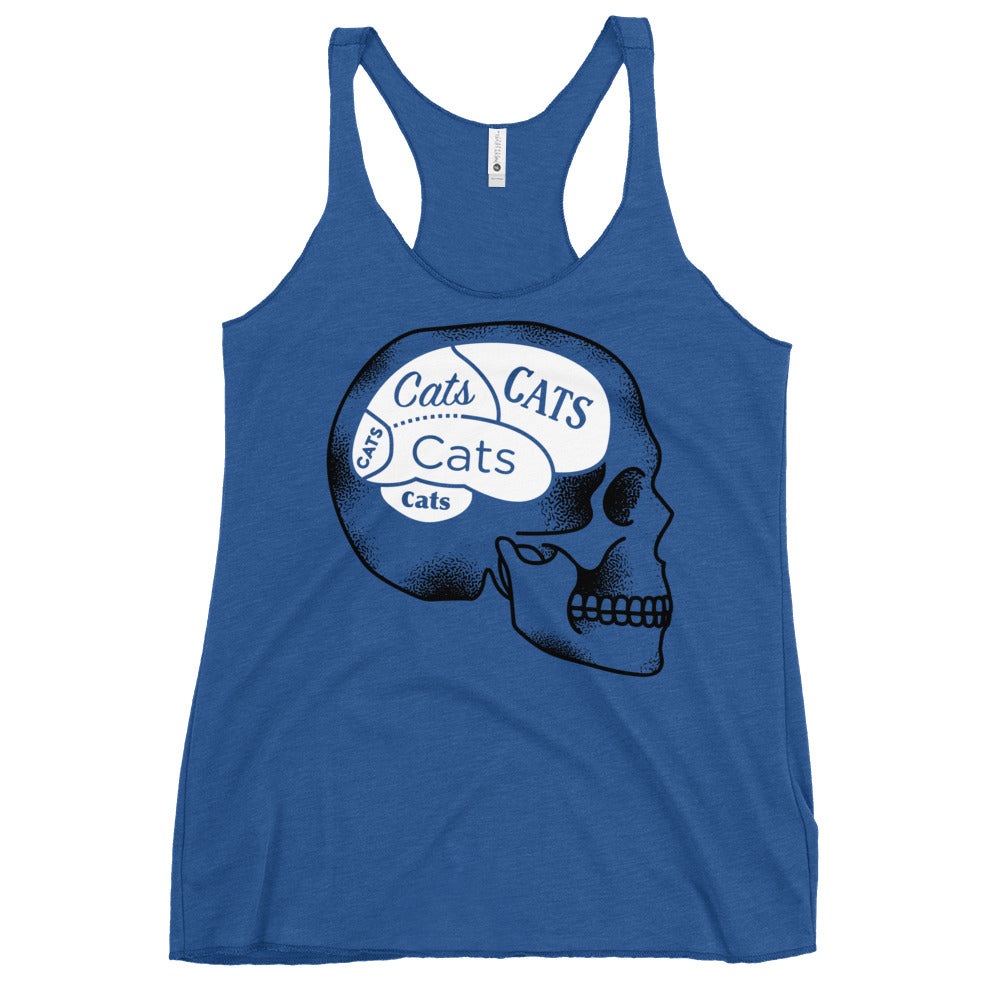 Cats On The Brain Women's Racerback Tank