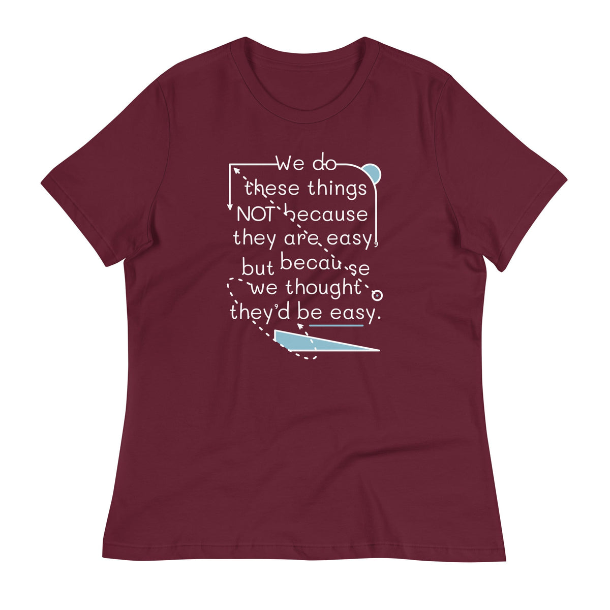 We Do These Things Not Because They Are Easy Women's product image 4