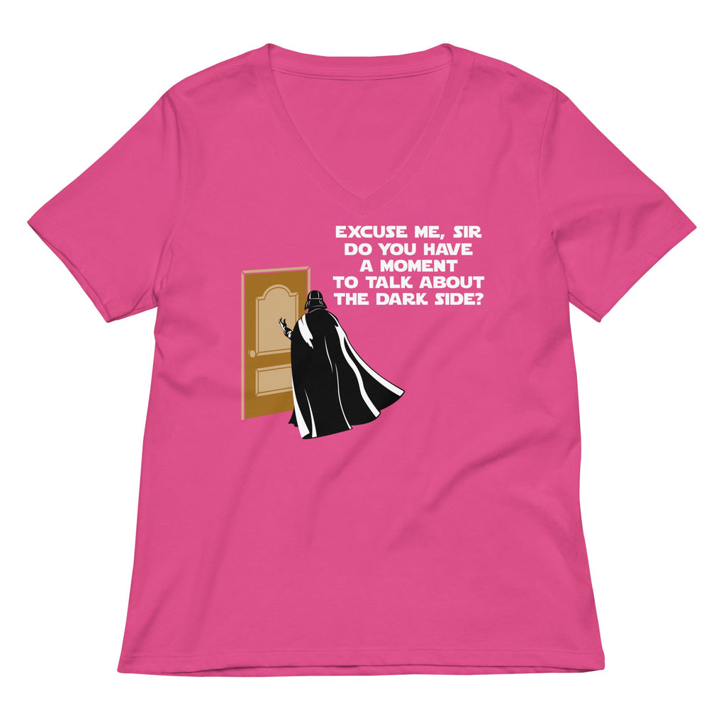 A Moment To Talk About The Dark Side Women's V-Neck Tee product image 3