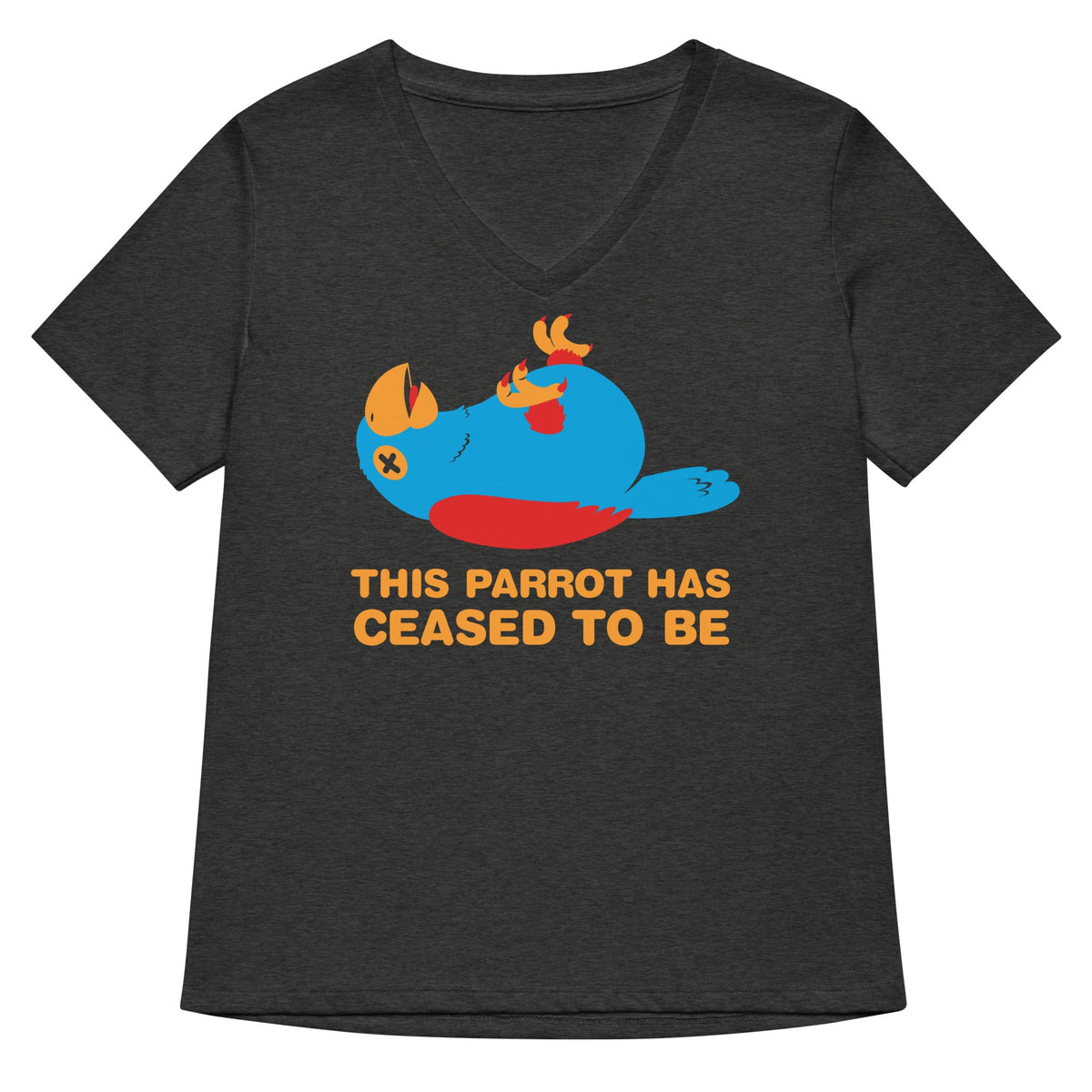 This Parrot Has Ceased To Be Women's V-Neck Tee product image 3