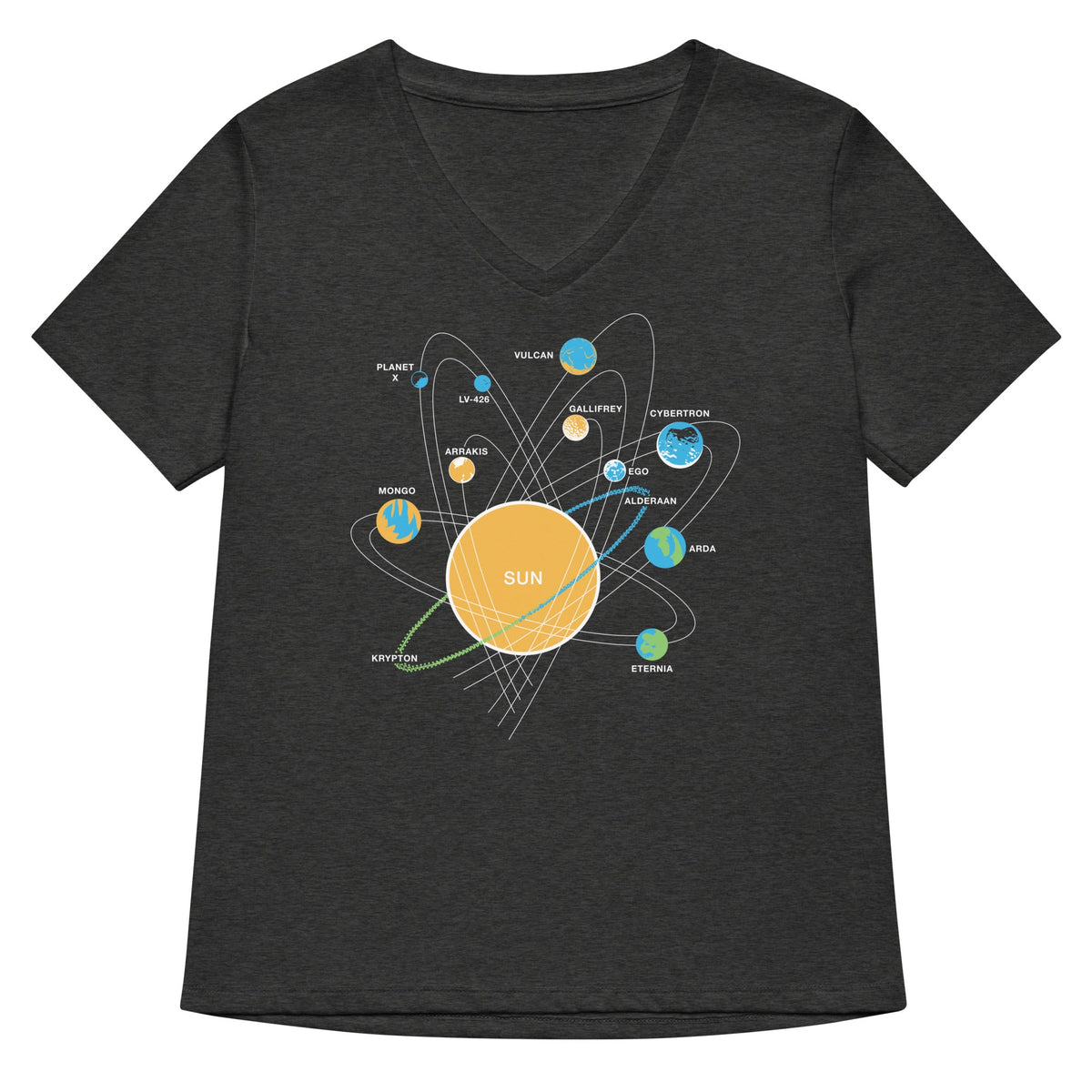 Solar System Women's V-Neck Tee product image 3