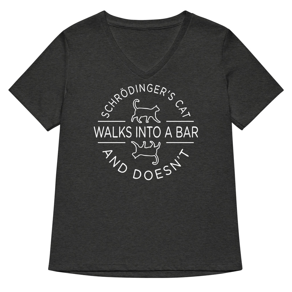 Schrodinger's Cat Walks Into A Bar Women's V-Neck Tee product image 4