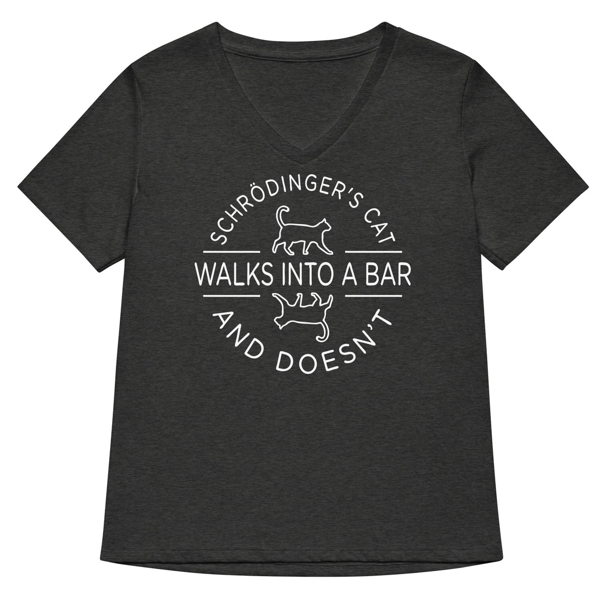 Schrodinger's Cat Walks Into A Bar Women's V-Neck Tee product image 4