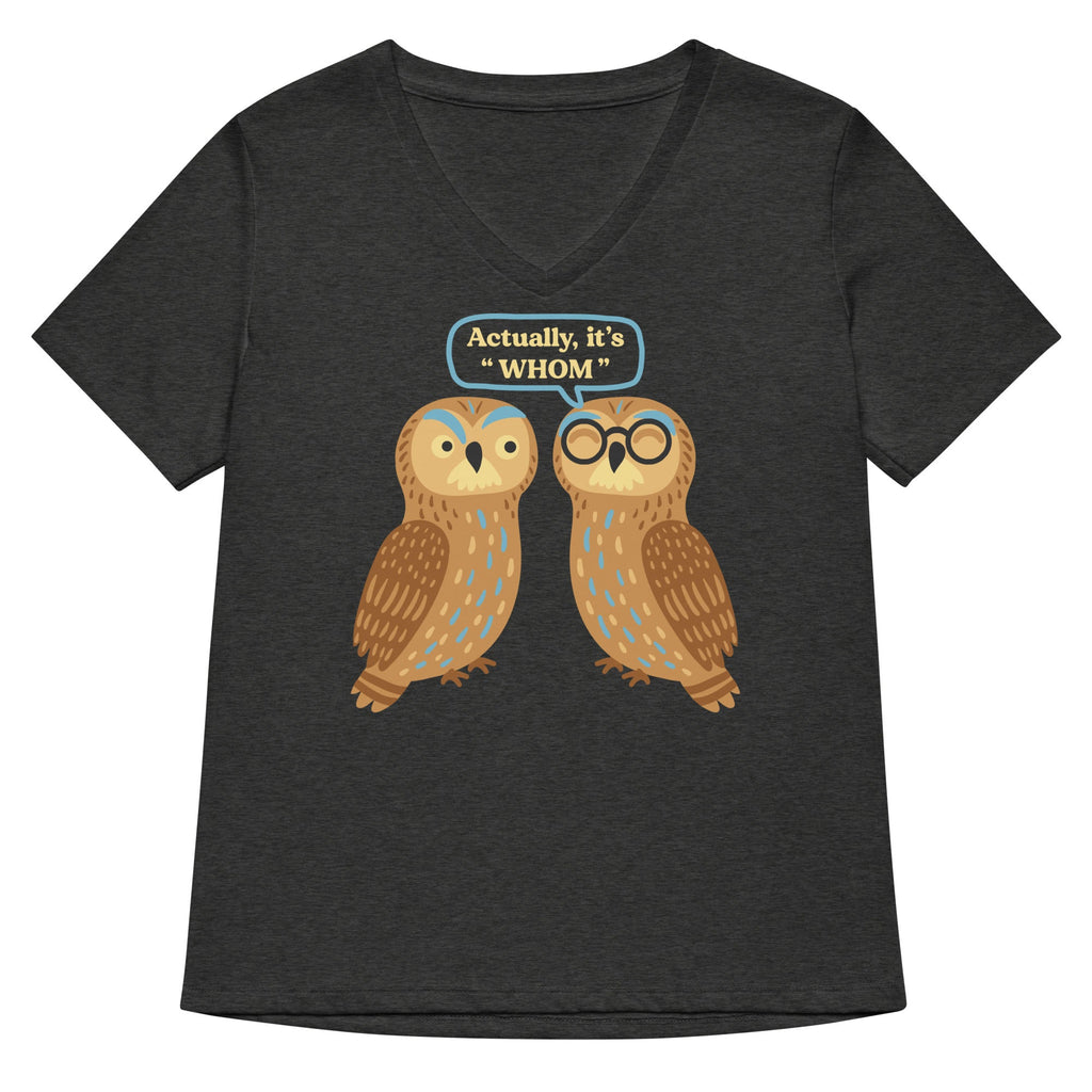 Actually, It's Whom Women's V-Neck Tee product image 3