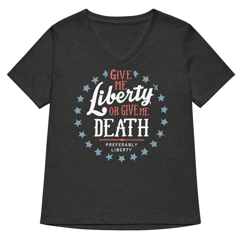 Liberty Or Death, Preferably Women's V-Neck Tee product image 3
