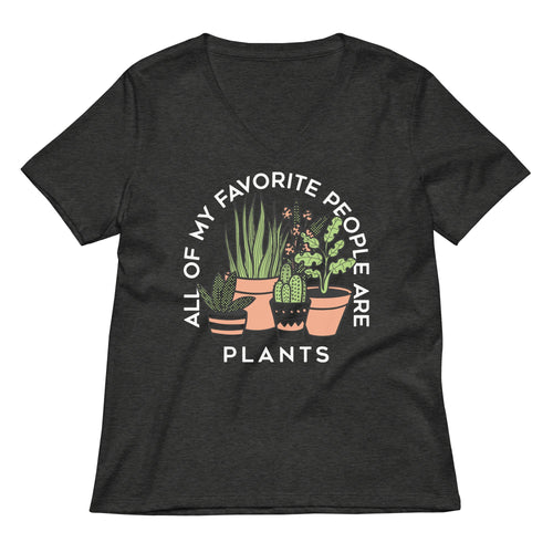 All Of My Favorite People Are Plants Women's V-Neck Tee product image 1