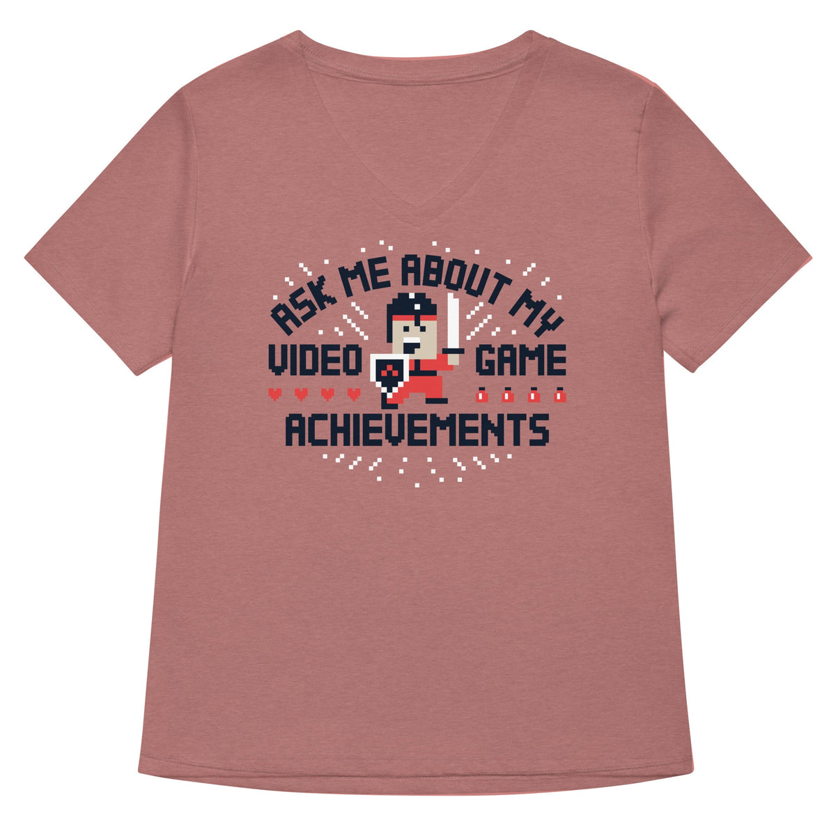 Ask Me About My Video Game Achievements Women's V-Neck Tee product image 2