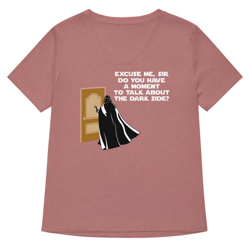 A Moment To Talk About The Dark Side Women's V-Neck Tee product image 2