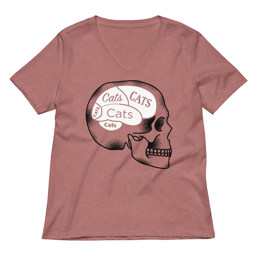 Cats On The Brain Women's V-Neck Tee product image 2