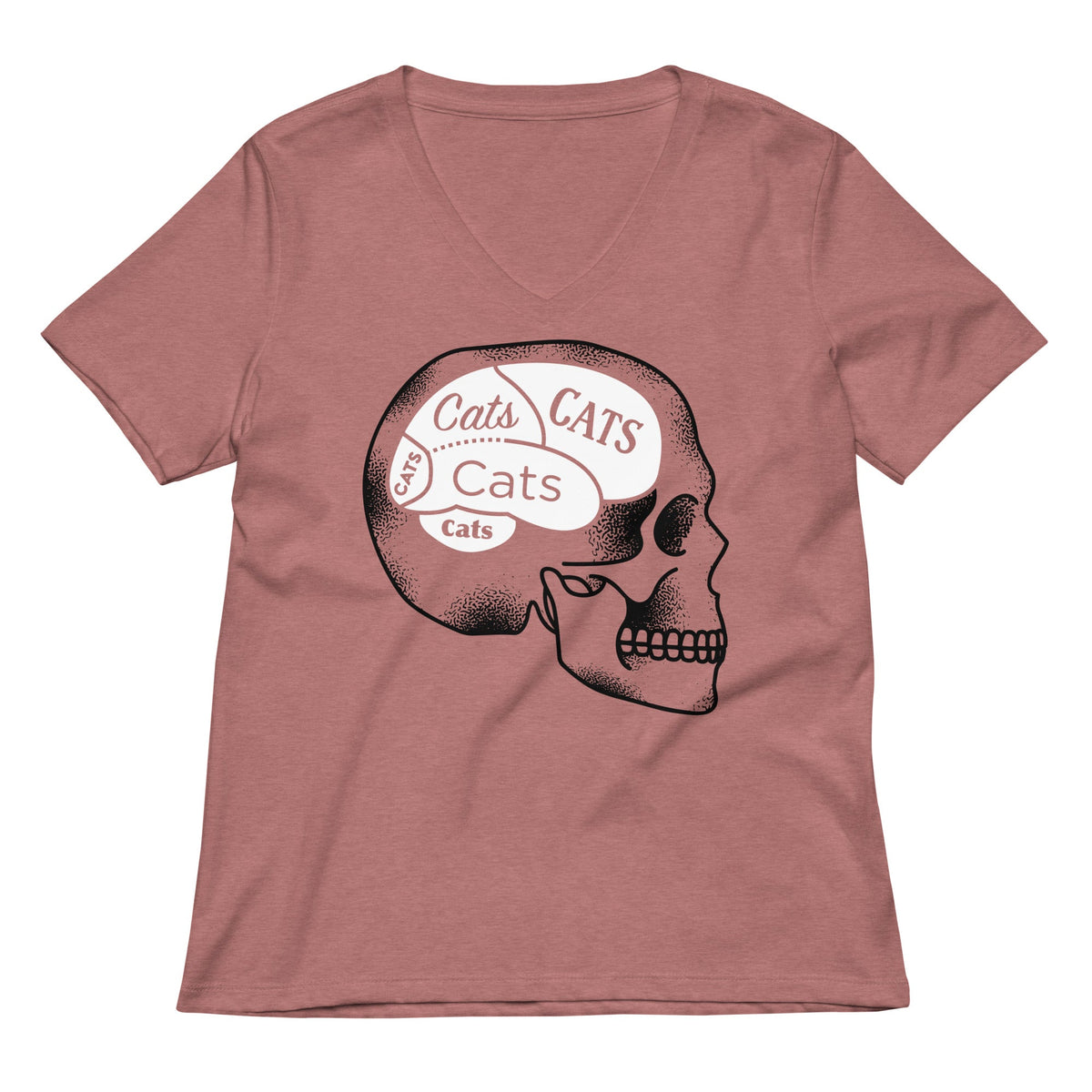Cats On The Brain Women's V-Neck Tee product image 2