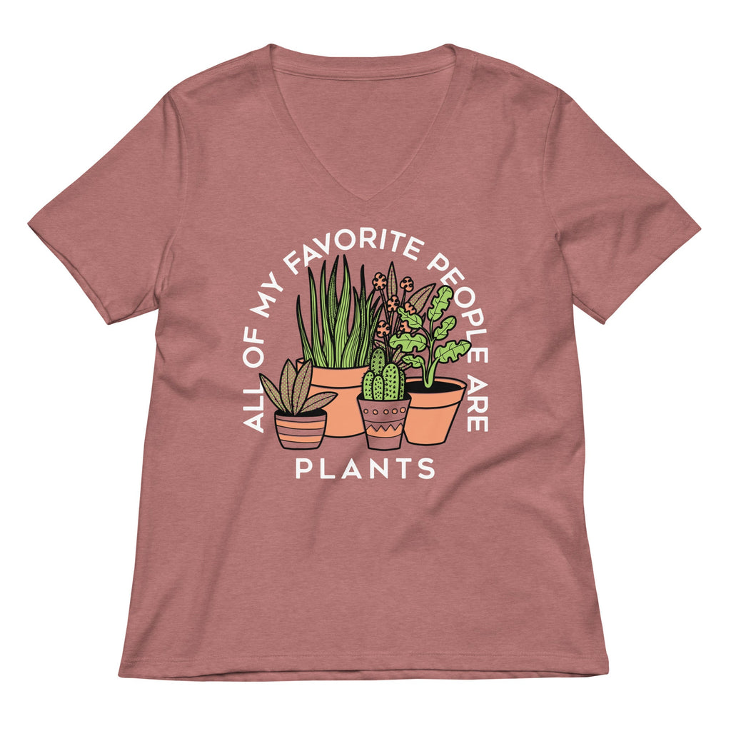 All Of My Favorite People Are Plants Women's V-Neck Tee product image 3