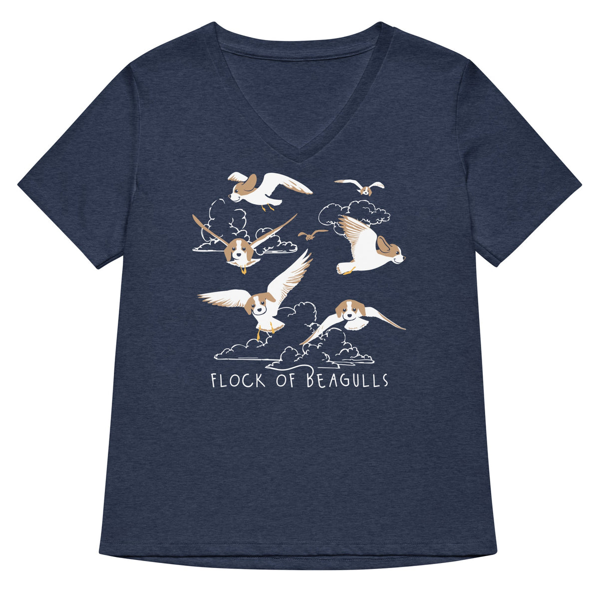 Flock Of Beagulls Women's V-Neck Tee product image 3