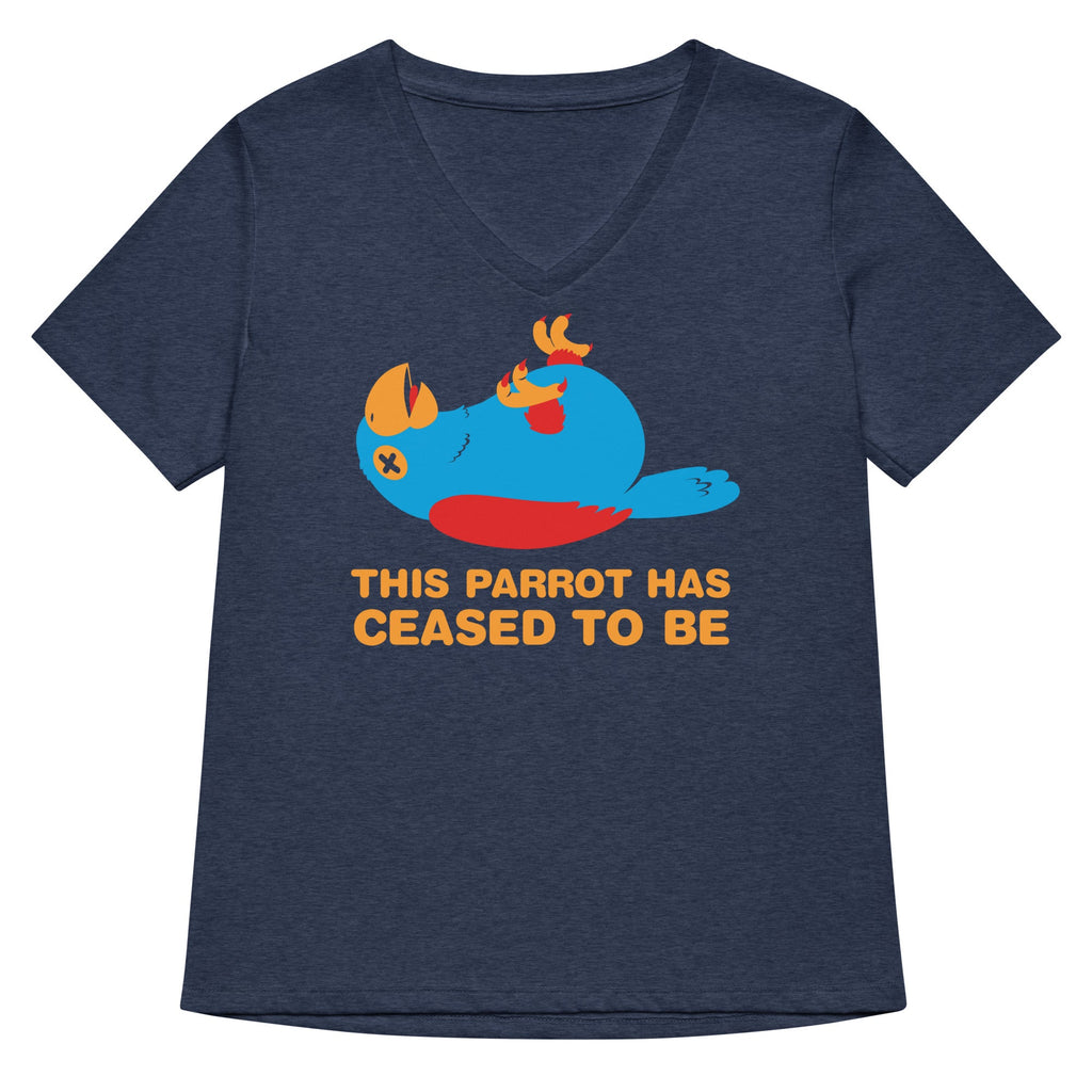 This Parrot Has Ceased To Be Women's V-Neck Tee product image 2