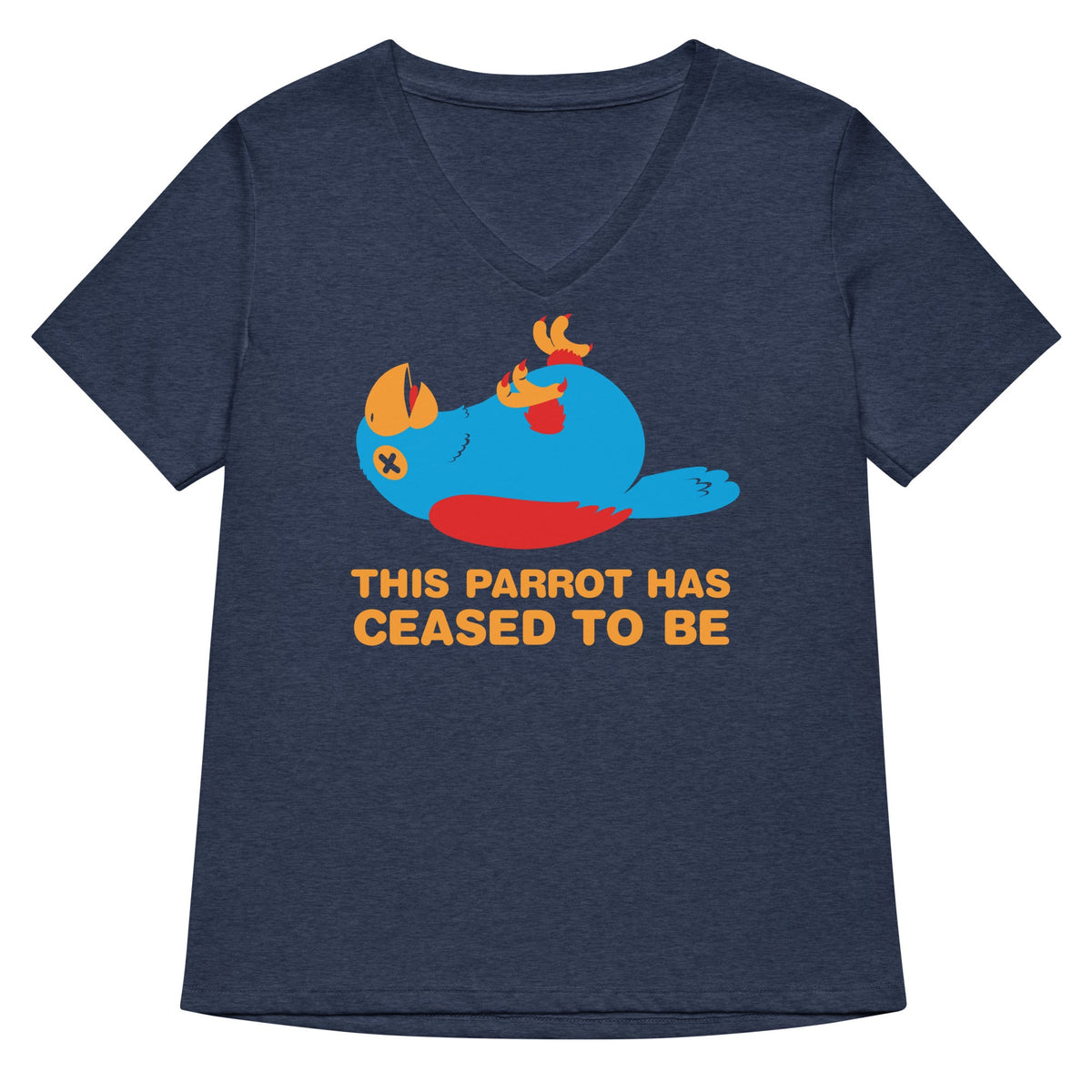 This Parrot Has Ceased To Be Women's V-Neck Tee product image 2