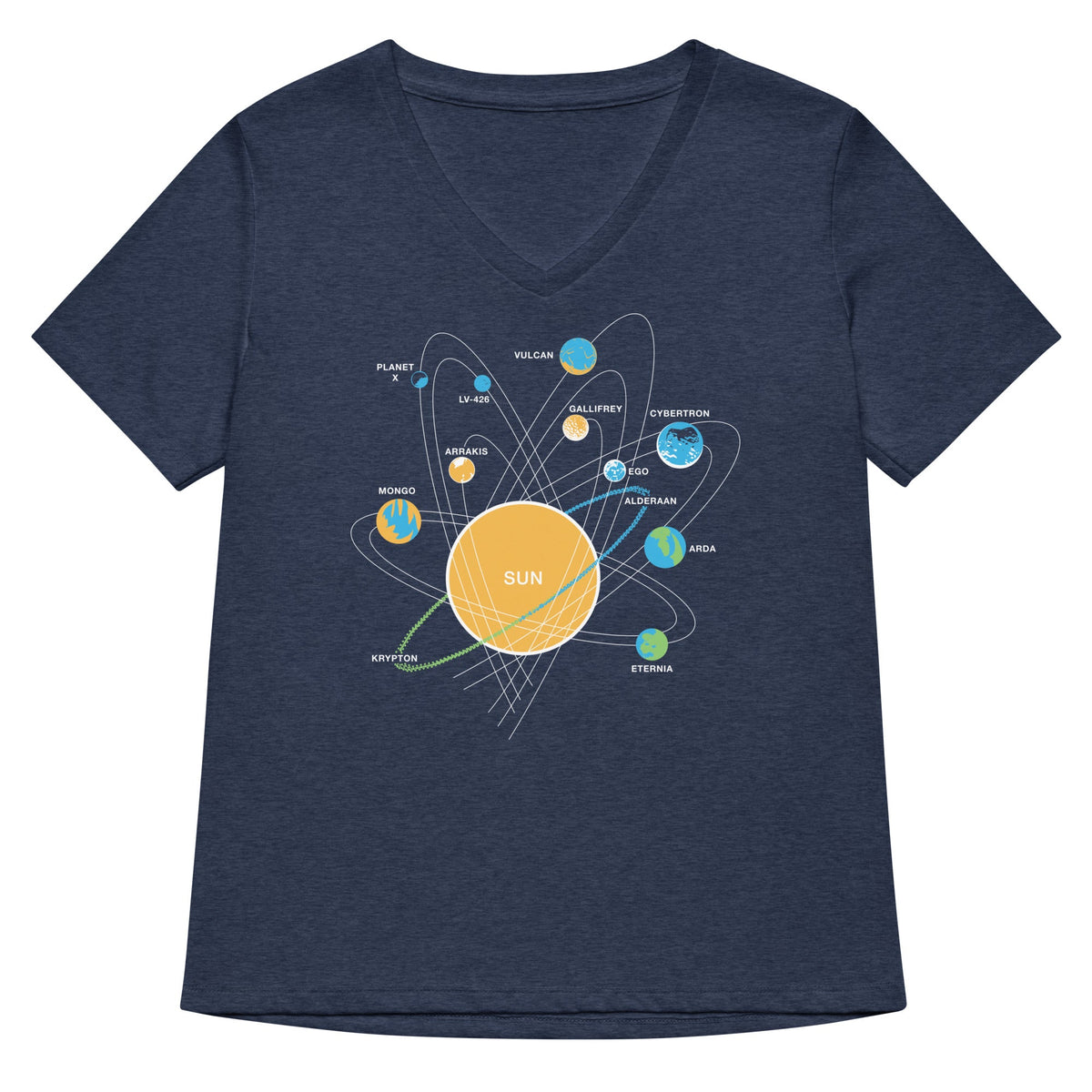 Solar System Women's V-Neck Tee product image 2