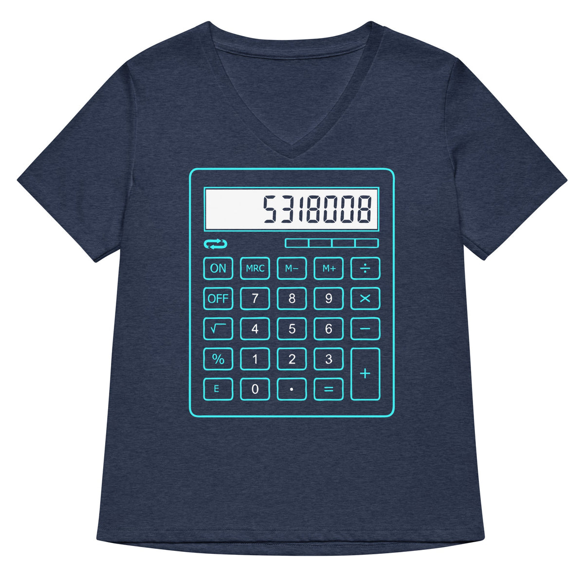 5318008 Calculator Women's V-Neck Tee product image 2
