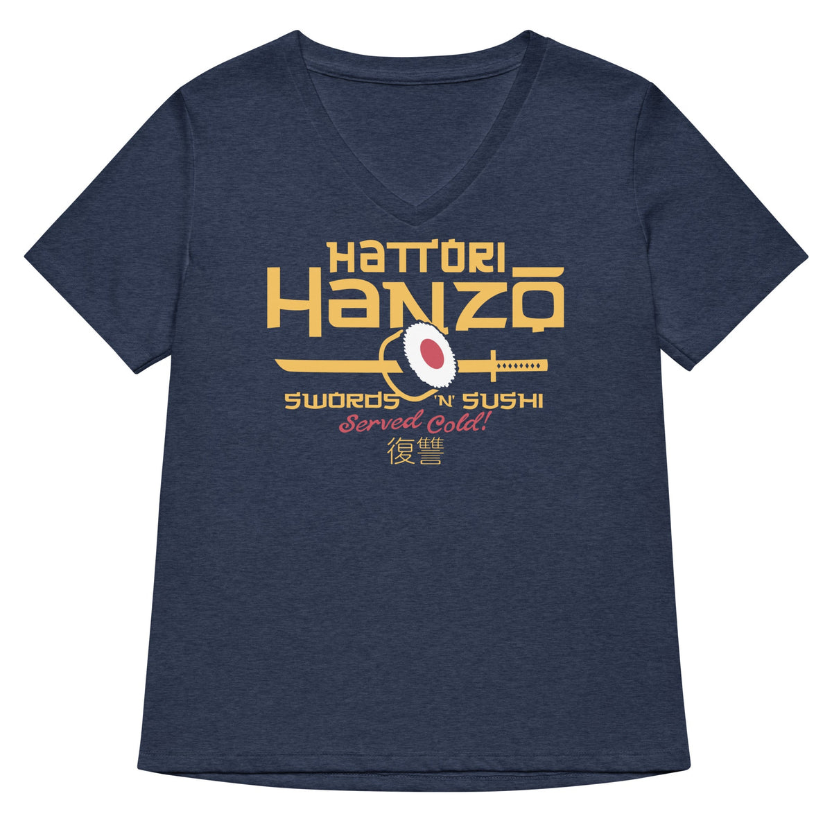 Hattori Hanzo Swords 'n' Sushi Women's V-Neck Tee product image 2