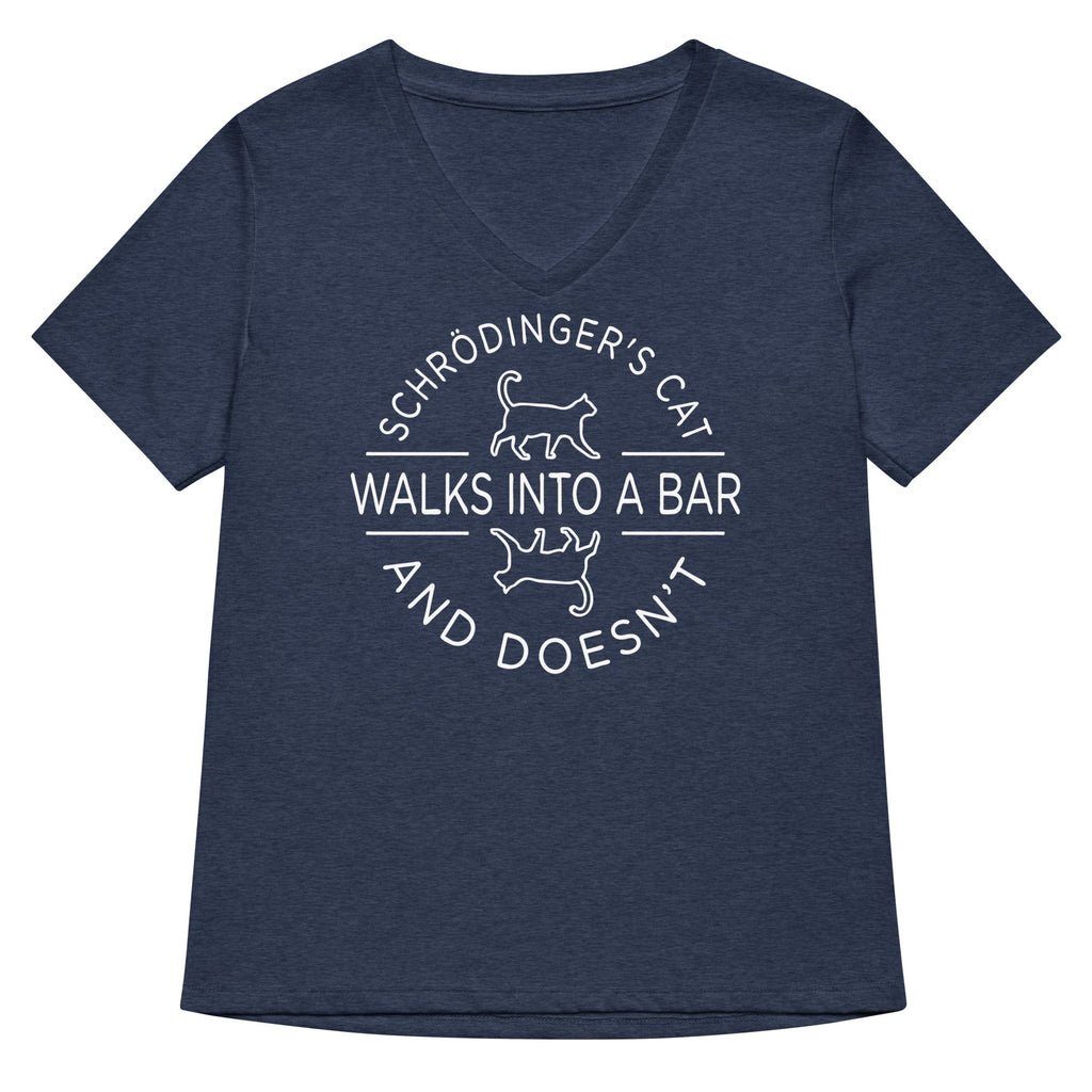 Schrodinger's Cat Walks Into A Bar Women's V-Neck Tee product image 3