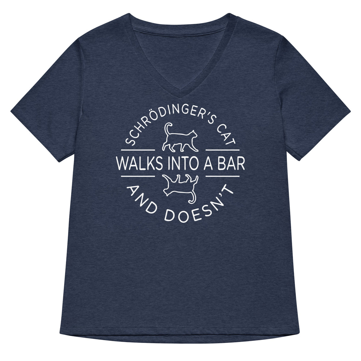 Schrodinger's Cat Walks Into A Bar Women's V-Neck Tee product image 3