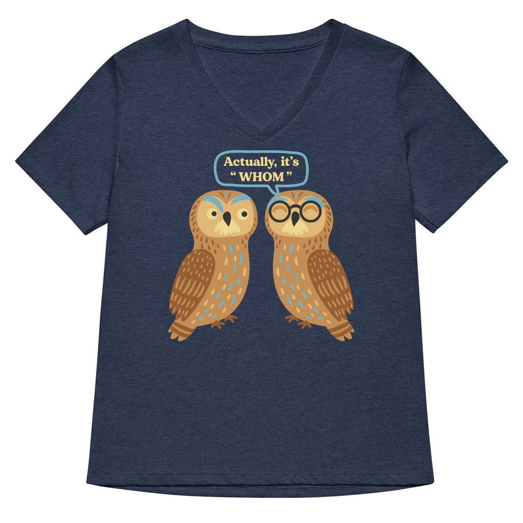 Actually, It's Whom Women's V-Neck Tee product image 2