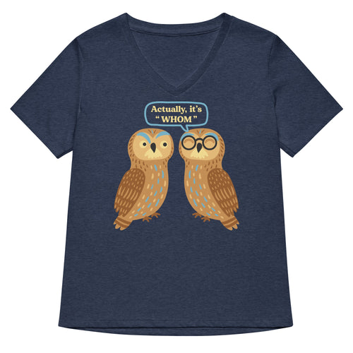 Actually, It's Whom Women's V-Neck Tee product image 2