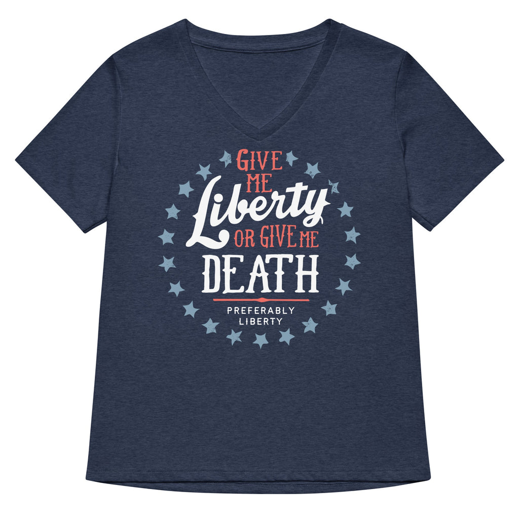 Liberty Or Death, Preferably Women's V-Neck Tee product image 2
