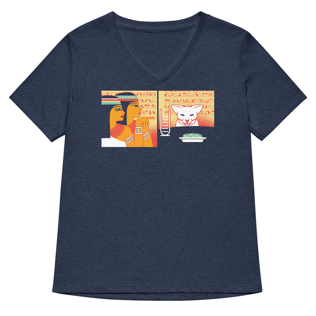 Egyptian Cat Women's V-Neck Tee product image 2