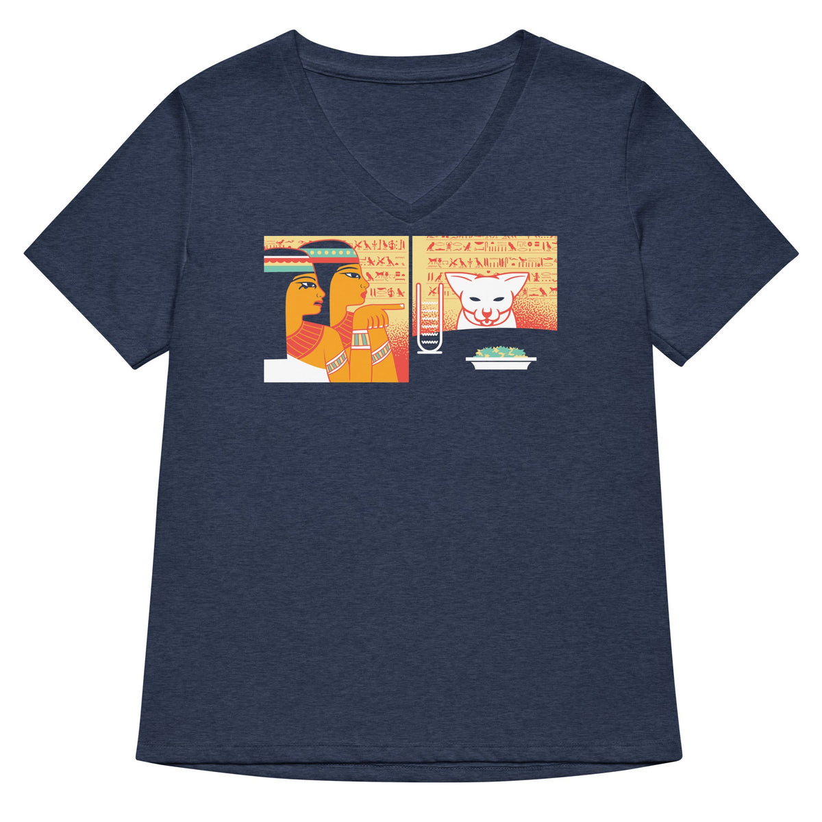 Egyptian Cat Women's V-Neck Tee product image 2