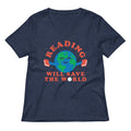 Reading Will Save The World Women's V-Neck Tee product image 1