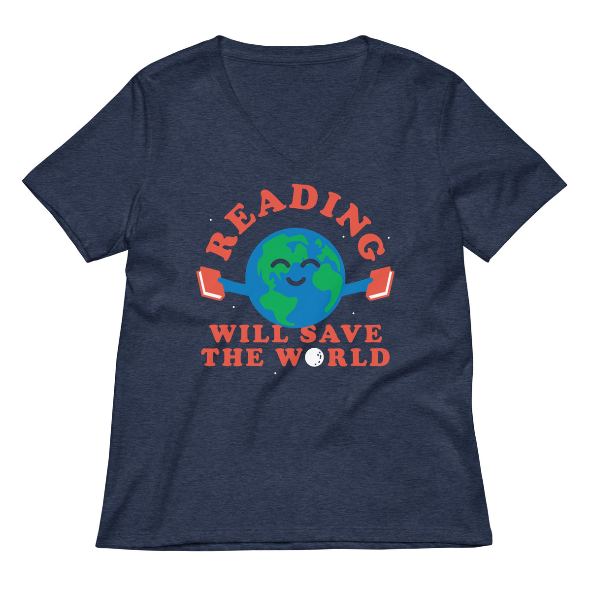 Reading Will Save The World Women's V-Neck Tee product image 1